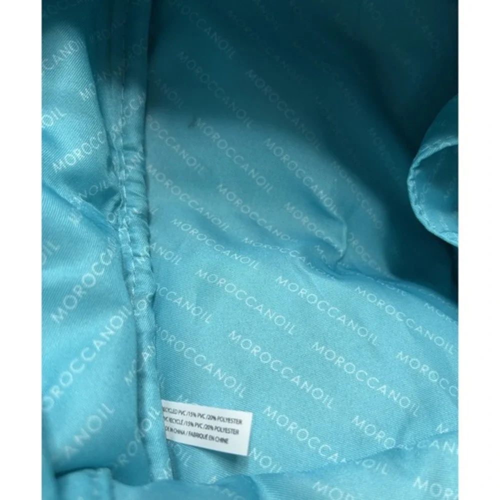 Moroccanoil Brown Faux Leather Cosmetic Bag Zippered Pouch‎ Makeup Organizer - Picture 5 of 8